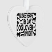 Dog Lover Massage Therapeut Ornament (Vorderseite)