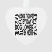 Dog Lover Massage Therapeut Ornament (Rückseite)
