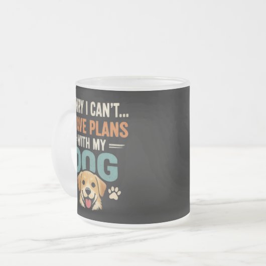 Dog Lover Mug Mattglastasse (Vorderseite Links)
