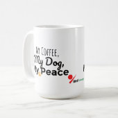 Dog Lover Mug – My Coffee My Dog My Peace Kaffeetasse (Vorderseite Links)