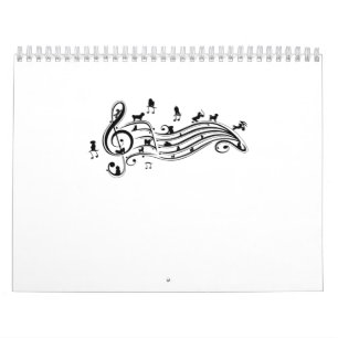 Dog Lover Music Melody Maltese Dog on Music Note Kalender