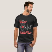 DOG Lover My HERART BEATS for Padding Feet DARK T-Shirt (Vorne ganz)