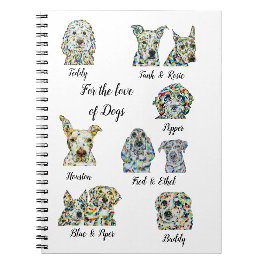 Dog Lover Notebook 6,50" x 8,75" Notizblock (Vorderseite)