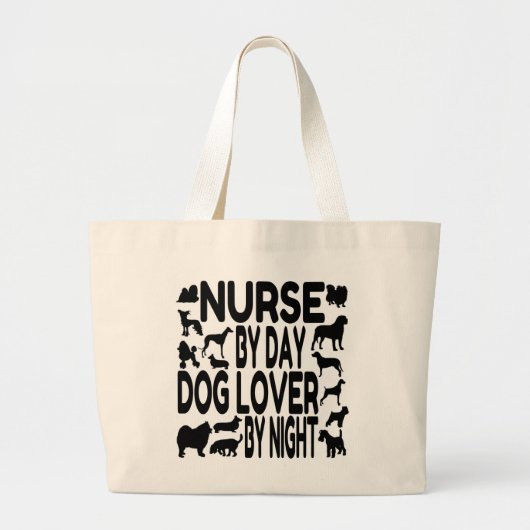 Dog Lover Nurse Jumbo Stoffbeutel (Vorne)