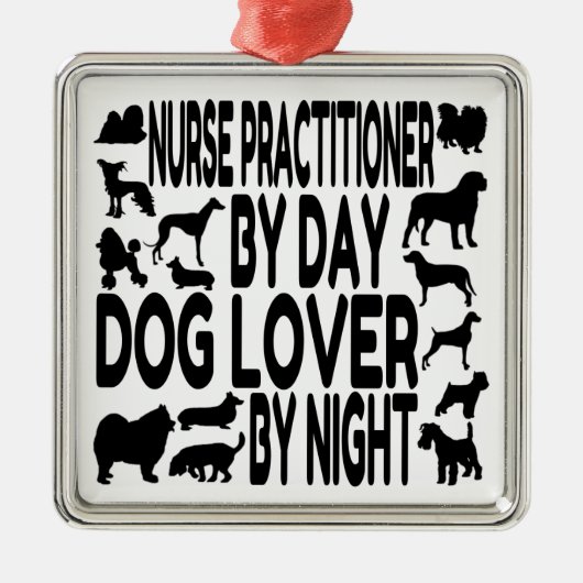 Dog Lover Nurse Practitioner Ornament Aus Metall (Vorne)