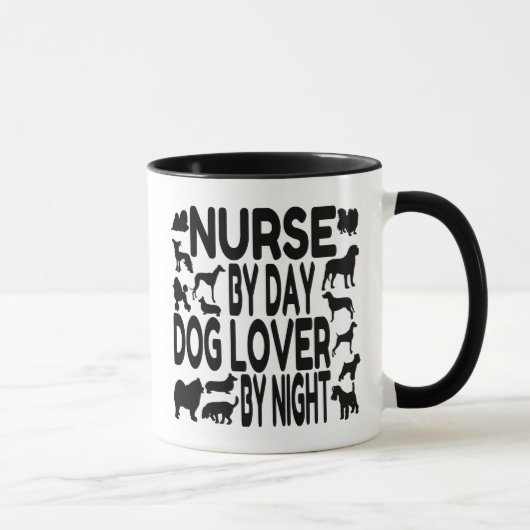 Dog Lover Nurse Tasse (Rechts)