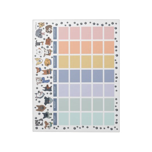 Dog Lover Open Dated Desk Calendar Notepad Notizblock (Rotiert)