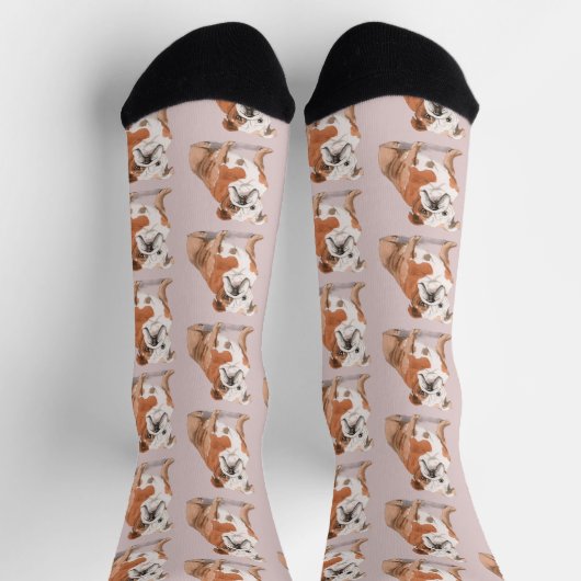 Dog Lover Pattern Fun Socken (Oben)