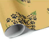 Dog Lover Paw Print Christmas Tree 6 Geschenkpapier (Rolleneckpunkt)