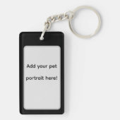 Dog Lover Paw Print Christmas Tree Schlüsselanhänger (Rückseite)