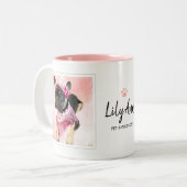 Dog Lover Paw Print Custom Foto Collage Zweifarbige Tasse (Vorderseite Links)