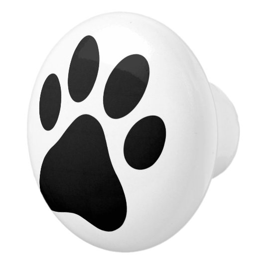 Dog Lover Paw Print Drawer Pull Pet Rescue Keramikknauf (Rechts)