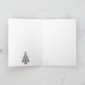 Dog Lover Paw Print Weihnachtsbaum Dankeskarte (Innenseite)