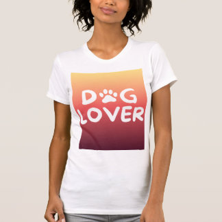 Dog Lover Pawprint Typografie Design T-Shirt