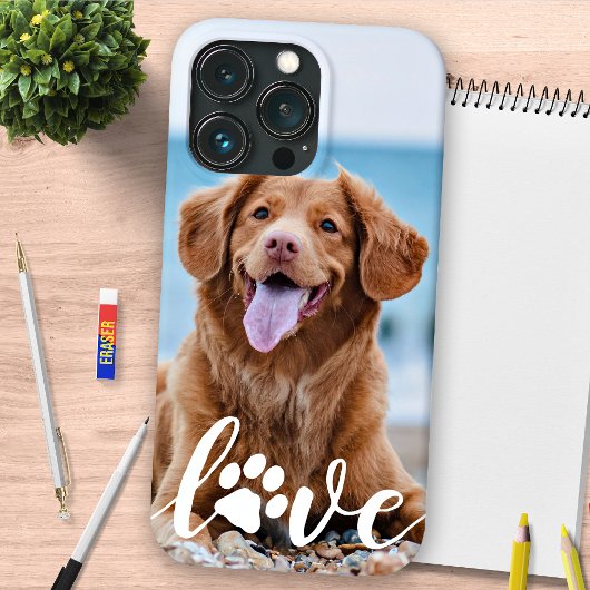Dog Lover Personalisiert Pet Foto LIEBE Pfosten dr Case-Mate iPhone Hülle