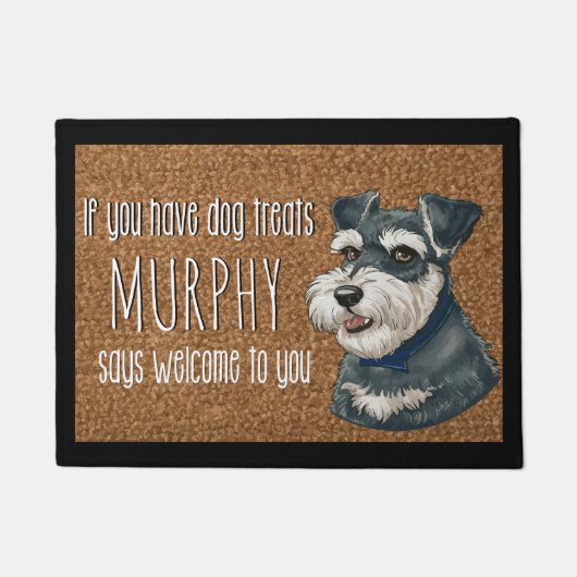 Dog Lover Personalisiert Schnauzer Name Doormat Fußmatte (Vorderseite)