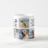 Dog Lover Personalisierte LIEBE Paw 8 FotoCollage Kaffeetasse (Mittel)