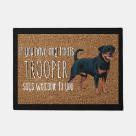 Dog Lover Personalized Rottweiler Name Doormat Fußmatte