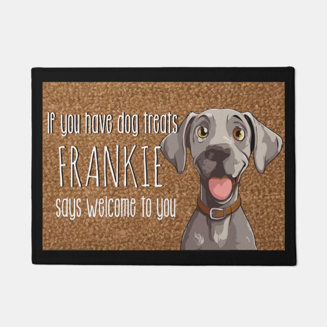 Dog Lover Personalized Weimaraner Name Doormat Fußmatte (Vorderseite)