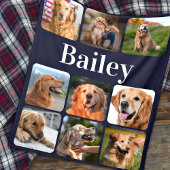 Dog Lover Pet Foto Collage Personalisiertes Monogr Fleecedecke