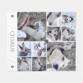 Dog Lover Pet Photo Collage Fleecedecke (Vorderseite (Horizontal))
