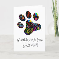 Dog Lover Pets Paw Fügen Sie eine Name Happy Birth