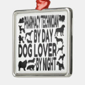 Dog Lover Pharmacy Technician Silbernes Ornament (Links)