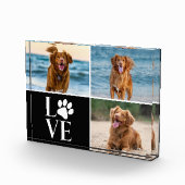 Dog Lover Photo Collage Custom Love Photo Block (Rechts)