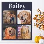 Dog Lover Picture Collage Pet Personalize Monogram Künstlicher Leinwanddruck<br><div class="desc">Feiern Sie Ihren besten Freund mit einem benutzerdefinierten Foto Collage Leinwand gedruckt. Egal ob Sie einen neuen Welpen haben, oder um sich jedes Jahr die besonderen Momente zu merken, jedes Tier verdient eine personalisierte Foto Leinwand ! Unsere Hund-Foto-Leinwand hat 9 Fotos, fett monogramm Namen zu personalisieren .Siehe 'Personalize this template',...</div>