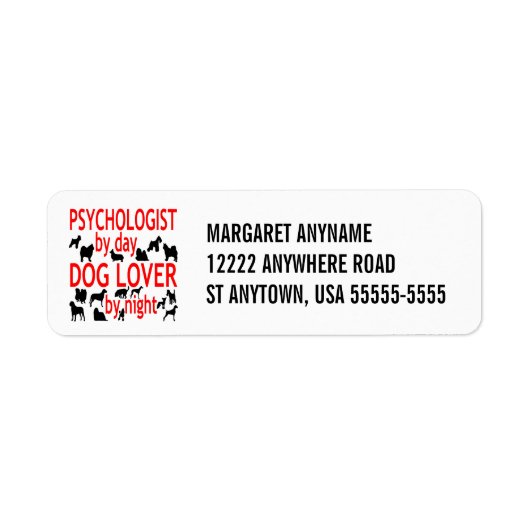 Dog Lover Psychologe in Red (Vorne)