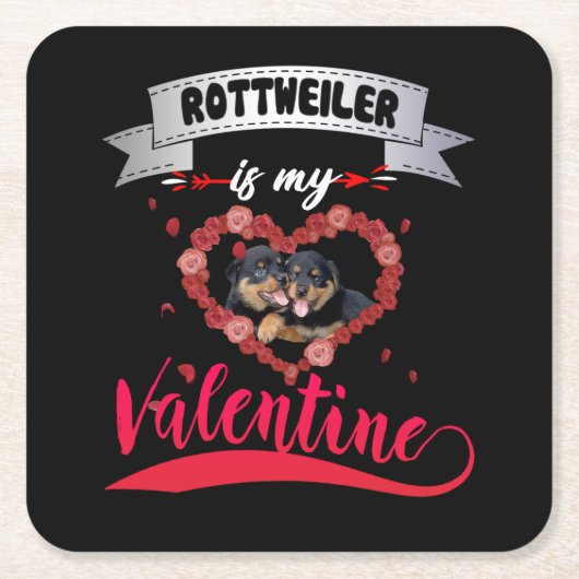 Dog Lover Rottweiler | Is Rechteckiger Pappuntersetzer (Vorderseite)