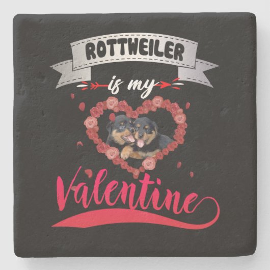 Dog Lover Rottweiler | Is Steinuntersetzer (Vorderseite)