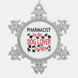 Dog Lover Schneeflocken Zinn-Ornament
