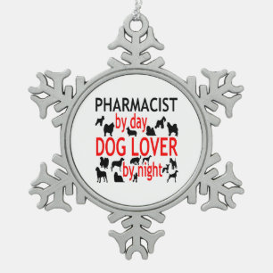 Dog Lover Schneeflocken Zinn-Ornament