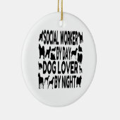 Dog Lover Sozialarbeiter Keramik Ornament (Rechts)