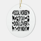 Dog Lover Sozialarbeiter Keramik Ornament (Links)