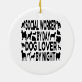 Dog Lover Sozialarbeiter Keramik Ornament (Hinten)