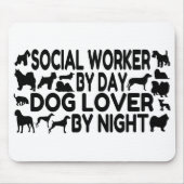 Dog Lover Sozialarbeiter Mousepad (Vorne)