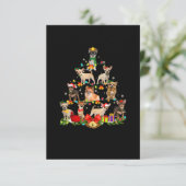 Dog Lover spendet Chihuahua Tree Weihnachtslicht RSVP Karte (Stehend Vorderseite)