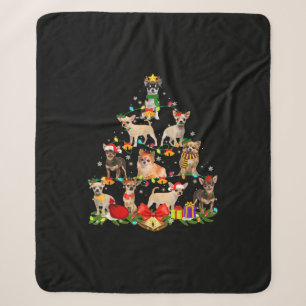 Dog Lover spendet Chihuahua Tree Weihnachtslicht Sherpadecke