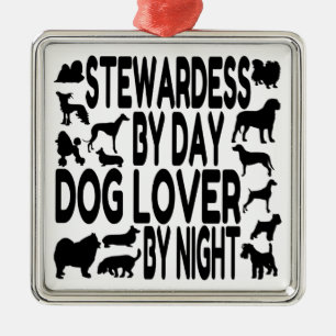 Dog Lover Stewardess Ornament Aus Metall