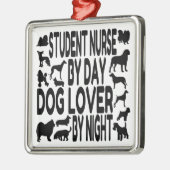 Dog Lover Student Nurse Ornament Aus Metall (Links)