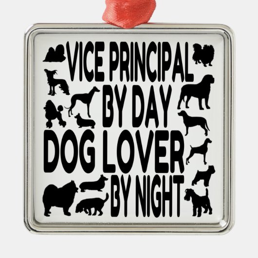 Dog Lover Vice Principal Ornament Aus Metall (Vorne)