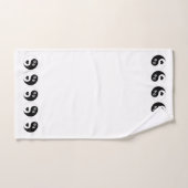 Dog Lover Yin Yang Hearts and Paw Prints Badhandtuch Set (Handtuch)