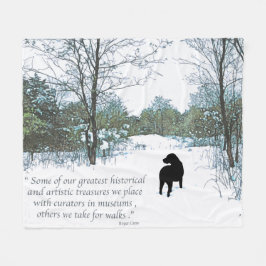 Dog Lover Zitat - Der beste Freund des Menschen -  Fleecedecke