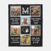 Dog Lover Zitat halten einzigartigen Pet Foto Coll Fleecedecke (Vorderseite)