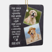 Dog Lover Zitat halten Personalisiertes Foto für H Keramikornament (Rechts)