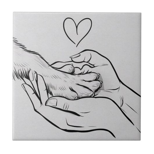 Dog Lovers / Amantes de cães  Fliese (Vorderseite)