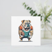 Dog Lovers Basketball Player Einladung (Stehend Vorderseite)