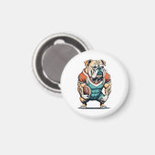 Dog Lovers Basketball Player Magnet (Vorderseite/Rückseite)